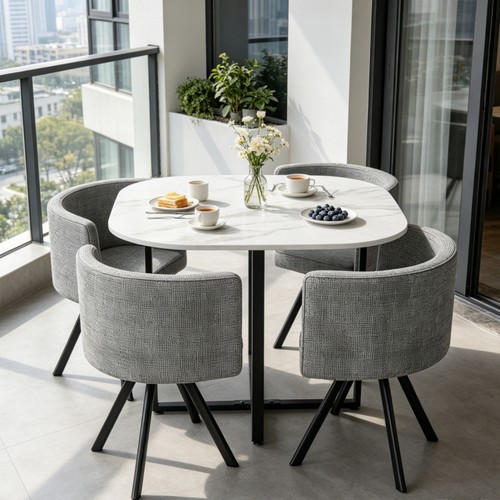 Compact dining table and - and, 4